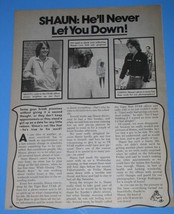Shaun Cassidy Tiger Beat Star Magazine Photo Clipping Vintage 1979 - £11.70 GBP