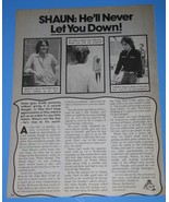 Shaun Cassidy Tiger Beat Star Magazine Photo Clipping Vintage 1979 - £11.73 GBP