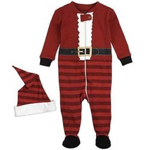 Petit Lem Holiday Baby Sleeper Pajamas and Hat, Multi, 9Months - £11.70 GBP