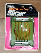 Tasco Egg Slicer Stainless Steel Olive Green Plastic In Original Package Vintage - £17.45 GBP