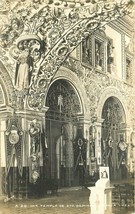 RPPC Mexico Postcard N099 Interior Templo de Santo Domingo Oaxaca Ornate Ceiling - £4.44 GBP