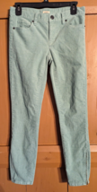 J. Crew Green Corduroy Stretch Pants Low Rise Ankle Zipper Sz 26 29x27 C... - $19.34