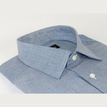 Men Mondego 100% Soft Cotton Dress Classic shirt Long Sleeves sn2200 Denim blue image 3