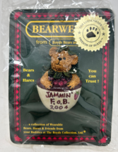 Vintage Bearwear Boyds Bears Brooch Pin Bearie Jammin FoB 2004 - £4.68 GBP