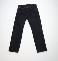 Vintage Y2K Levis 514 Mens 32x29 Faded Stretch Straight Leg Denim Jeans Black - £45.85 GBP