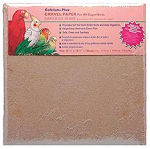 Penn Plax Calcium Plus Gravel Paper for Caged Birds 15.5&quot; x 15.5&quot; - 7 count Penn - £22.45 GBP