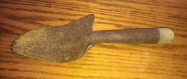 Vintage Metal Garden Trowel Shovel With Wood Pommel Area Antique Rusty Scoop - $19.99