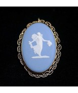 Vintage Wedgwood Jasperware Cameo Van Dell 12k Gold Filled Brooch Pendan... - £119.22 GBP