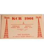 Vintage CB Ham radio Amateur Card KCR 1901 Albany Oregon QSL  - $4.94