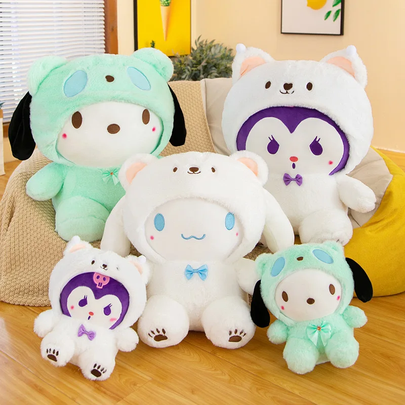 25cm Kawaii Sanrio Jade Dog Kuromi Dressing Doll Plush Toy Stuffed Anima... - $10.04