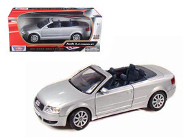2004 Audi A4 Cabriolet Silver 1/18 Diecast Model Car by Motormax - £46.43 GBP
