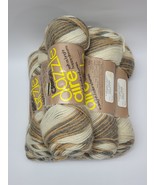 VINTAGE CARON DAZZLE AIRE Yarn SKEINS 6 LOT Pebble Brown Multi Color 228... - $58.91 CAD