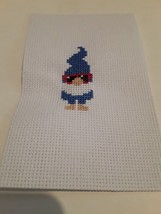 Completed Gnome Patriotic 4th of July Summer Finished Cross Stitch - £4.11 GBP