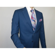 Men Suit BERLUSCONI Turkey 100% Soft Italian Wool Super 180's 2pc #Ber31 Blue image 6