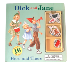 2004 Dick and Jane Here and There A Magnet Play Book Hard Board - £11.00 GBP