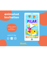 Baby Shark Video Invitation Animated, Baby Shark Digital Birthday Invita... - $13.00