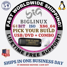BigLinux Linux OS ISO 64BIT USB-DVD, LIVE-FULL BOOT, MAC PC, KERNEL 66, ... - $4.94+
