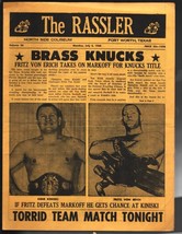 Rassler- Wrestling Match Program 7/8/1968-Northside Coliseum-Fort Worth TX-Ma... - £41.37 GBP