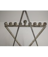 Vintage Silver-Plate Judaica Chanukah Hanukah Menorah Star-of-David Desi... - $138.79 CAD