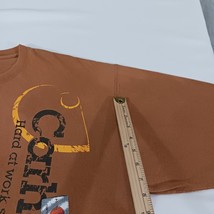 Carhartt K214 BRN Men's Brown Long Sleeve Graphic T-Shirt Hard At Work Size XL image 7