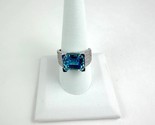 2 Ctw Aquamarine Solitaire w/ Accents Ring 925 Ring Size 10.5 Band Width... - $45.53
