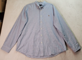 Polo Ralph Lauren Shirt Men XL Blue Gingham Check Classic Fit Collar Button Down - £14.34 GBP
