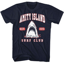 Jaws Amity Island Varsity Surf Club Men&#39;s T Shirt - £22.66 GBP+