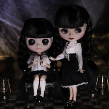 Halloween Blythe Dolls Black Hair Cute BJD Joint Body Anime Girl Toys Kids Gifts - £64.89 GBP+
