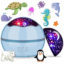 360 Rotating Night Light Projector For Kids, 2 In 1 Starry Sky And Sea World, 8  - £22.55 GBP