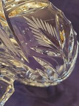 CRYSTAL ETCHED COMPOTE CANDY DISH 5.5" TALL image 2