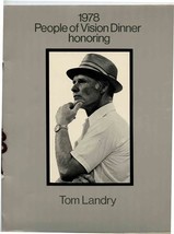 1978 People of Vision Dinner Honoring Tom Landry Signed Program &amp; Invitation - £140.86 GBP