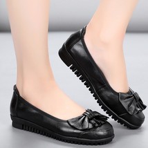 DONGNANFENG Ladies Female Women Mother Genuine Leather Shoes Flats Slip On Soft  - £38.88 GBP