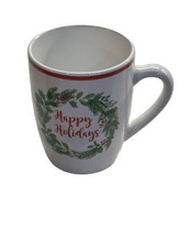 Royal Norfolk Coffee Tea Mugs 14oz Christmas Happy Holiday Holly Wreath(1) - £12.56 GBP