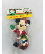 MICKEY MOUSE Santa - Vintage KURT ADLER  Christmas Ornament Sealed - DISNEY - £14.85 GBP