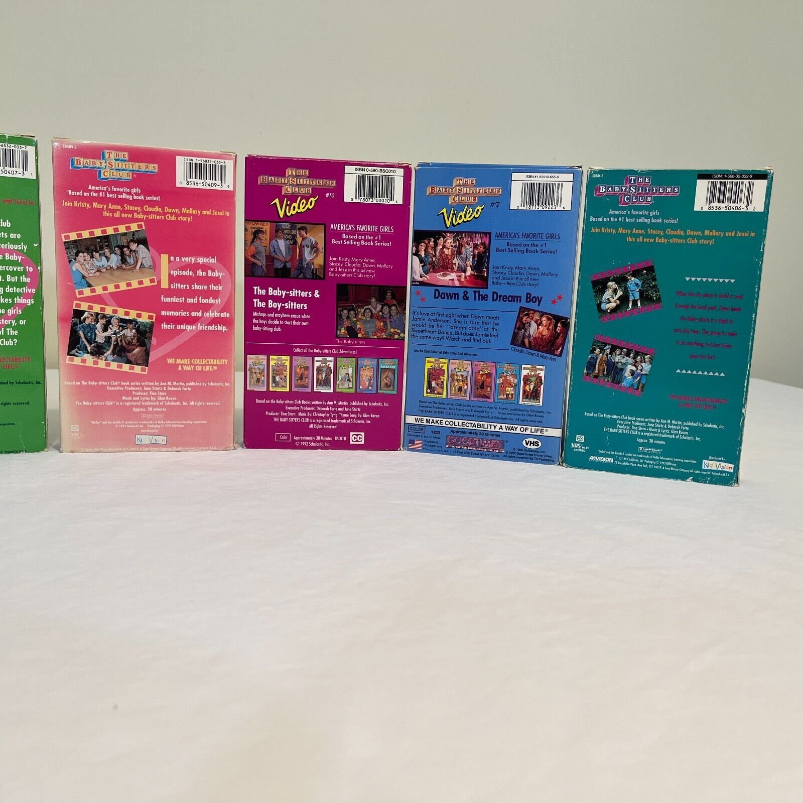 The Baby-Sitters Club VHS LOT of 7 BabySitters BSC Kristy Mary Anne ...