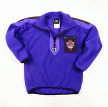 Vintage HH Helly Hansen Equipe Fleece Ski Pullover Men S 34 36 Purple Embroidery - £43.58 GBP