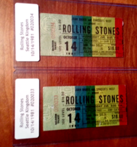 1981 ROLLING STONES-consec. tickets Seattle Kingdom - $128.00