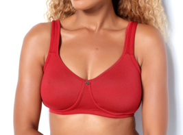 Breezies Diamond Jacquard Wirefree Support Bra- Merlot,  38C - £17.45 GBP