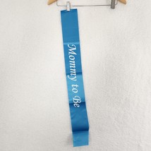 Mommy To Be Baby Shower Sash Blue White - $8.91
