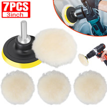 7PCS 3 Inch Car Buffing Pads Polishing for Drill Sponge Kit Waxing Foam ... - £13.36 GBP