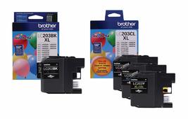 Brother LC203 Ink Cartridge (Black, Cyan, Magenta, Yellow, 4-Pack) in Re... - £44.42 GBP