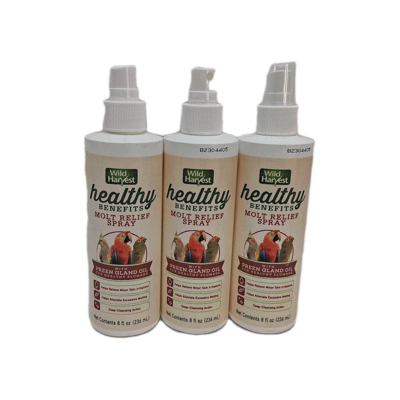 Molt Relief Spray •(8 oz Lot Of 3) Wild Harvest Healthy Benefits Preen G... - $17.32