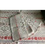 Vintage Linen Tablecloth and 6 Napkins, Rectangle Tablecloth, Linen Home decor - £22.81 GBP