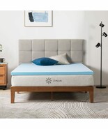 Zinus Green Tea 2 Inch Cooling Gel Memory Foam Mattress Topper,, Us Cert... - $92.96