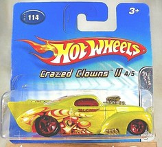 2005 Hot Wheels #114 Crazed Clowns II 1941 WILLYS COUPE Olive GoldBase 1/2 Card - £7.82 GBP