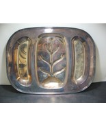 Vintage Pilgram 5111 Silver Serving Tray Floral Pattern 18.5&quot; x 14&quot; - €26,23 EUR