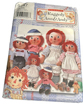 Simplicity 9447, Raggedy Ann &amp; Andy, 15&quot;, 26&quot; &amp; 36&quot; Dolls Pattern - £5.47 GBP