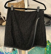 Rebecca Taylor Black &quot;Lace Wrap&quot; Style#414707S759 Mini Skirt Sz 6 $325 Nwt - £94.88 GBP