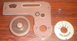 Kenmore 158.353 Feed Regulator Dial #2532 &amp; Face Plate w/Screws PINK Use... - $12.50