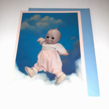 Vtg Portal Greeting Card Rose O&#39;Neil Kewpie In The Clouds Blank w/Envelope 1985 - £6.19 GBP